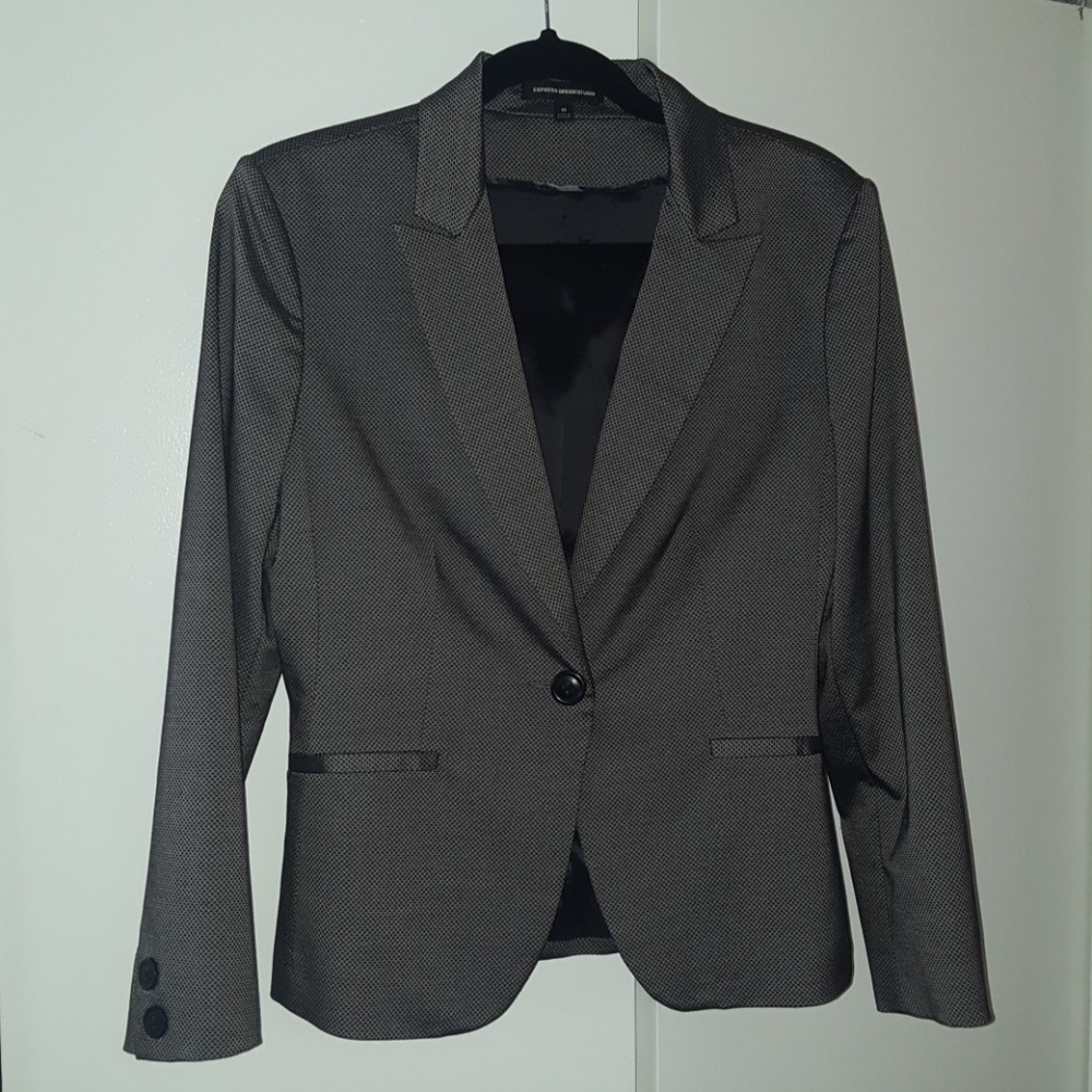 Express stretchy blazer Size 10 Dark Grey/Silver